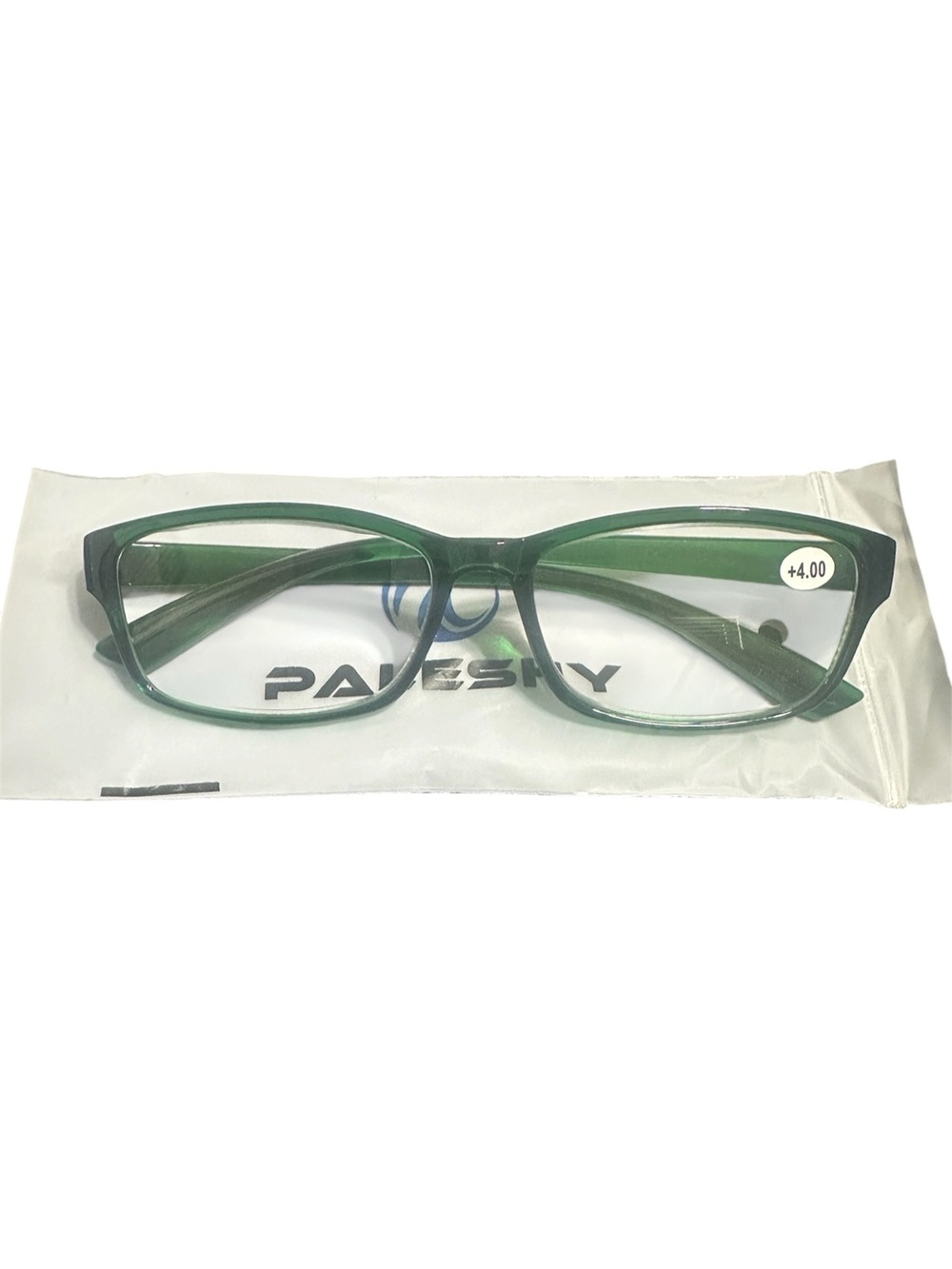 Paleshy +4.00 Reading Glasses Emerald Green Clear Lens Readers